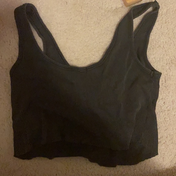 Garage crop top with a mushroom size small it’s a black ish grey - Picture 2 of 4